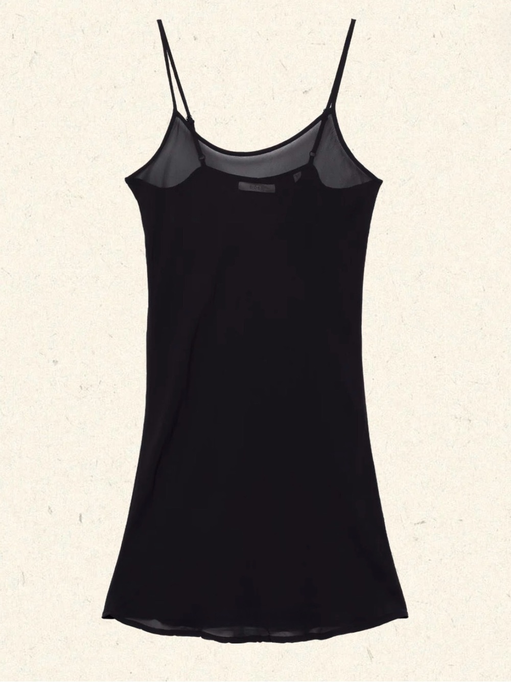 DOEN Black Short Scoop Slip Dress Delicate adjustable straps Medium NWT - Picture 6 of 6